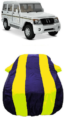Wegather Car Cover For Mahindra Bolero SLE BSIII (With Mirror Pockets)(Yellow)