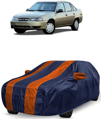 ANTOFY Car Cover For Daewoo Nexia DOCH 1.5L (With Mirror Pockets)(Orange, Blue)