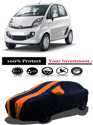 Amexride Car Cover For Tata Nano XM (With Mirror Pockets)(Orange)