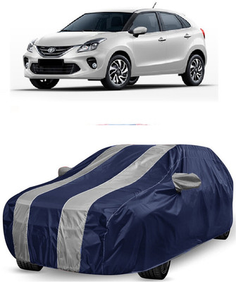 ANTOFY Car Cover For Toyota Glanza V CVT Petrol (With Mirror Pockets)(White, Blue)