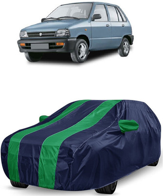 ANTOFY Car Cover For Maruti 800 Std. LPG (With Mirror Pockets)(Green, Blue)
