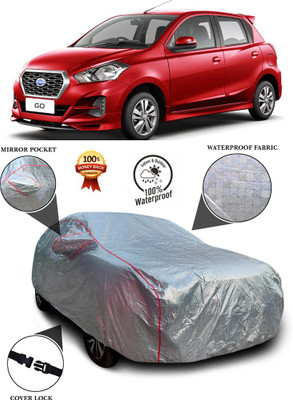 PAGORA Car Cover For Nissan Go (With Mirror Pockets)(Silver)