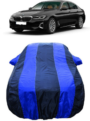 Wegather Car Cover For BMW 5 Series 520d Luxury Line Diesel (With Mirror Pockets)(Blue)
