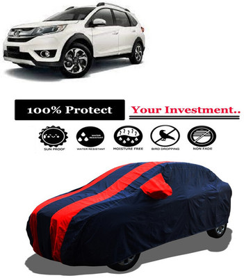 Amexride Car Cover For Honda BRV i-VTEC V MT Petrol (With Mirror Pockets)(Red)