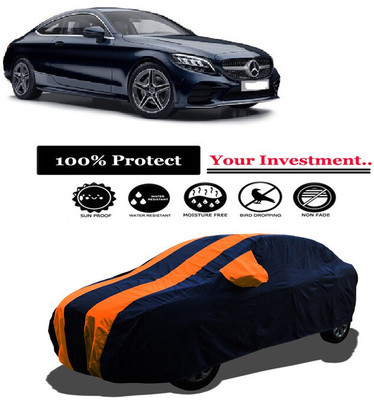 Amexride Car Cover For Mercedes Benz C220 (With Mirror Pockets)(Orange)