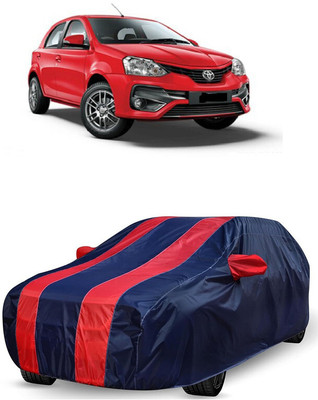 ANTOFY Car Cover For Toyota Etios Liva 1.2 VX Dual Tone Petrol (With Mirror Pockets)(Red, Blue)