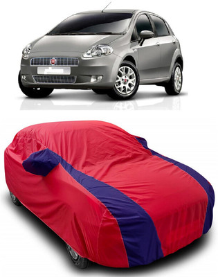 ANTOFY Car Cover For Fiat Punto Emotion 1.4L (With Mirror Pockets)(Red, Blue)