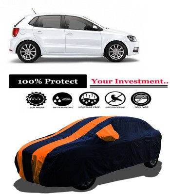 Amexride Car Cover For Volkswagen Polo GT 1.5 TDI Diesel (With Mirror Pockets)(Orange)