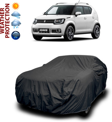 CODOKI Car Cover For Maruti Suzuki Ignis (With Mirror Pockets)(Black)