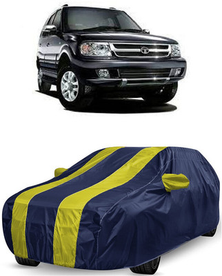 ANTOFY Car Cover For Tata Safari DICOR 2.2 EX 4x2 (With Mirror Pockets)(Yellow, Blue)
