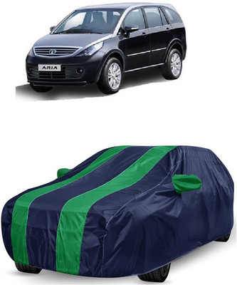 ANTOFY Car Cover For Tata Aria (With Mirror Pockets)(Green, Blue)