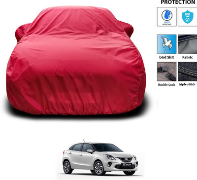 PAGORA Car Cover For Toyota Glanza (With Mirror Pockets)(Maroon)