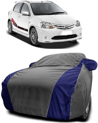 DIGGU Car Cover For Toyota Etios Sportivo (With Mirror Pockets)(Grey, Blue)