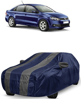 ANTOFY Car Cover For Volkswagen Vento 1.5 TDI Highline AT (With Mirror Pockets)(Grey, Blue)