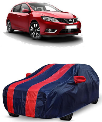 ANTOFY Car Cover For Nissan Pulsar (With Mirror Pockets)(Red, Blue)