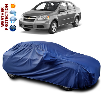 CODOKI Car Cover For Chevrolet Aveo Uva (With Mirror Pockets)(Blue)