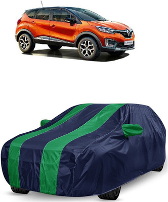 ANTOFY Car Cover For Renault Captur (With Mirror Pockets)(Green, Blue)