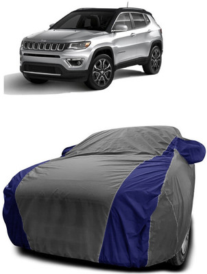 SUGASHRI Car Cover For Jeep Compass 2.0 Limited Plus 4X4 Diesel (With Mirror Pockets)(Grey, Blue)