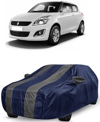ANTOFY Car Cover For Maruti Suzuki Swift LXI Option (With Mirror Pockets)(Grey, Blue)