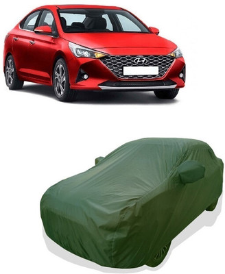 Tricway Car Cover For Hyundai Verna Facelift (With Mirror Pockets)(Green)