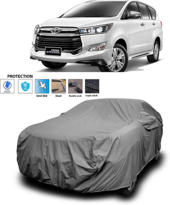 PAGORA Car Cover For Toyota Innova Crysta (With Mirror Pockets)(Grey)