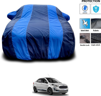 PAGORA Car Cover For Ford Figo Aspire (With Mirror Pockets)(Blue)