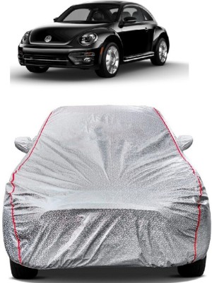 SUGASHRI Car Cover For Volkswagen Beetle (With Mirror Pockets)(Silver)