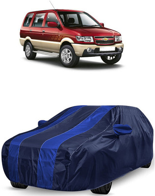 ANTOFY Car Cover For Chevrolet Tavera Neo 3 Max 10 Seats BSIII (With Mirror Pockets)(Blue, Blue)