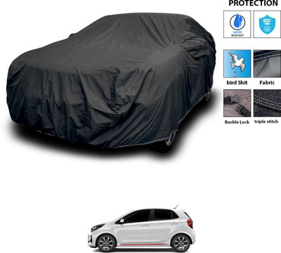 PAGORA Car Cover For Kia Picanto (With Mirror Pockets)(Black)