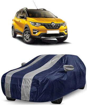 ANTOFY Car Cover For Renault Triber RXZ Petrol (With Mirror Pockets)(White, Blue)