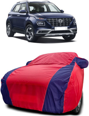 Autoprime Car Cover For Hyundai Venue (With Mirror Pockets)(Red, Blue)