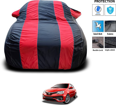 PAGORA Car Cover For Toyota Platinum Etios (With Mirror Pockets)(Red)