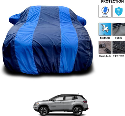 CODOKI Car Cover For Jeep Compass (With Mirror Pockets)(Blue)