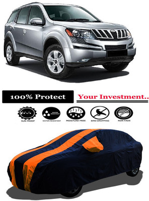 Amexride Car Cover For Mahindra XUV500 W6 (With Mirror Pockets)(Orange)