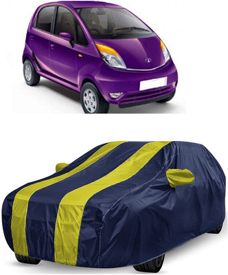 ANTOFY Car Cover For Tata Nano LX (With Mirror Pockets)(Yellow, Blue)