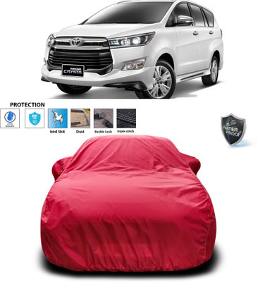 PAGORA Car Cover For Toyota Innova Crysta (With Mirror Pockets)(Maroon)