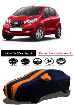 Amexride Car Cover For Datsun Redi GO S (With Mirror Pockets)(Orange)