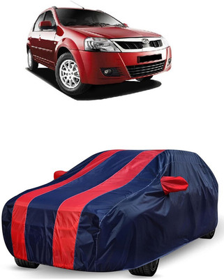 ANTOFY Car Cover For Mahindra E Verito D2 Electric (With Mirror Pockets)(Red, Blue)