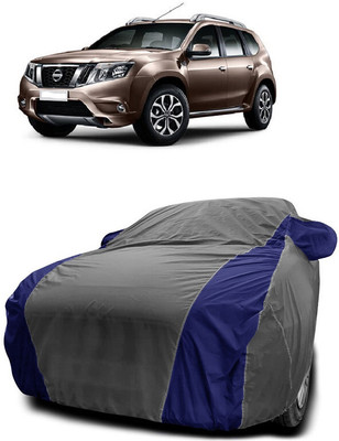 Autoprime Car Cover For Nissan Terrano (With Mirror Pockets)(Grey, Blue)