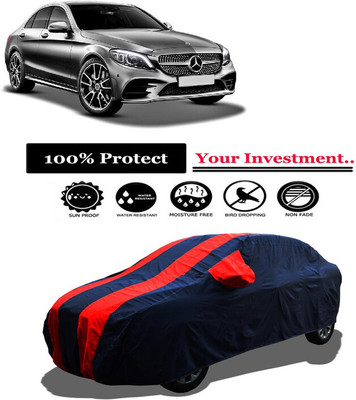 Amexride Car Cover For Mercedes Benz C-Class (With Mirror Pockets)(Red)
