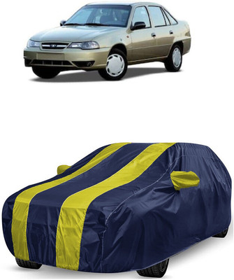 ANTOFY Car Cover For Daewoo Nexia DOCH 1.5L (With Mirror Pockets)(Yellow, Blue)