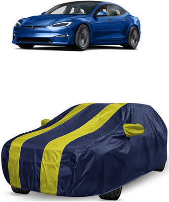 ANTOFY Car Cover For Tesla Model X Electric(Battery) (With Mirror Pockets)(Yellow, Blue)