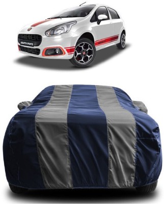 SUGASHRI Car Cover For Fiat Abarth Punto 1.4 T-Jet Petrol (With Mirror Pockets)(Grey, Blue)