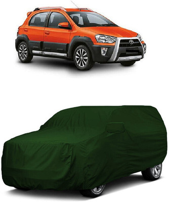 ANTOFY Car Cover For Toyota Etios Cross 1.5L V Petrol (With Mirror Pockets)(Green)