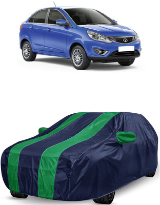 ANTOFY Car Cover For Tata Zest Quadrajet 1.3 XMA (With Mirror Pockets)(Green, Blue)