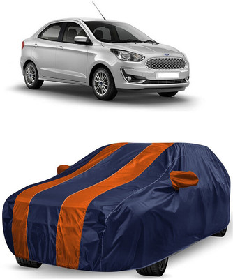 ANTOFY Car Cover For Ford Figo Aspire Titanium Plus Diesel (With Mirror Pockets)(Orange, Blue)