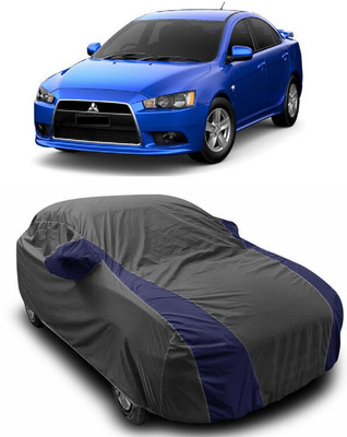 ANTOFY Car Cover For Mitsubishi Lancer (With Mirror Pockets)(Grey, Blue)