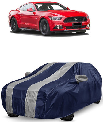ANTOFY Car Cover For Ford Mustang (With Mirror Pockets)(White, Blue)
