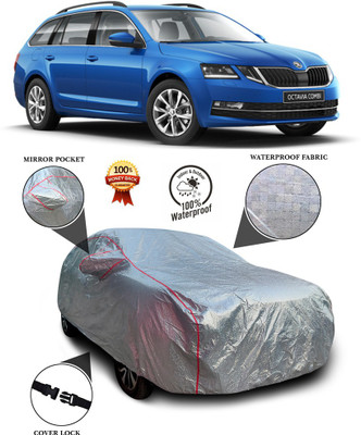 PAGORA Car Cover For Skoda Octavia Combi (With Mirror Pockets)(Silver)