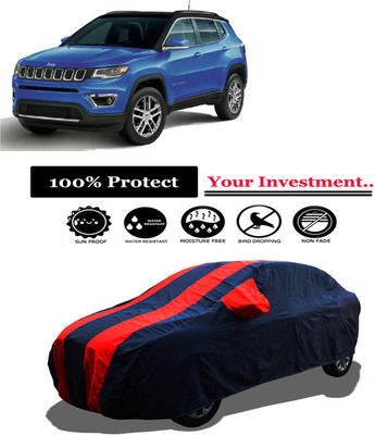 Amexride Car Cover For Jeep Compass 1.4 Limited Option (With Mirror Pockets)(Red)